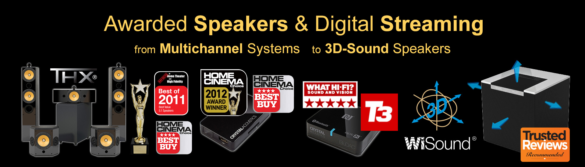 Crystal Audio Crystal Acoustics Affordable HighEnd Speakers, Headphones