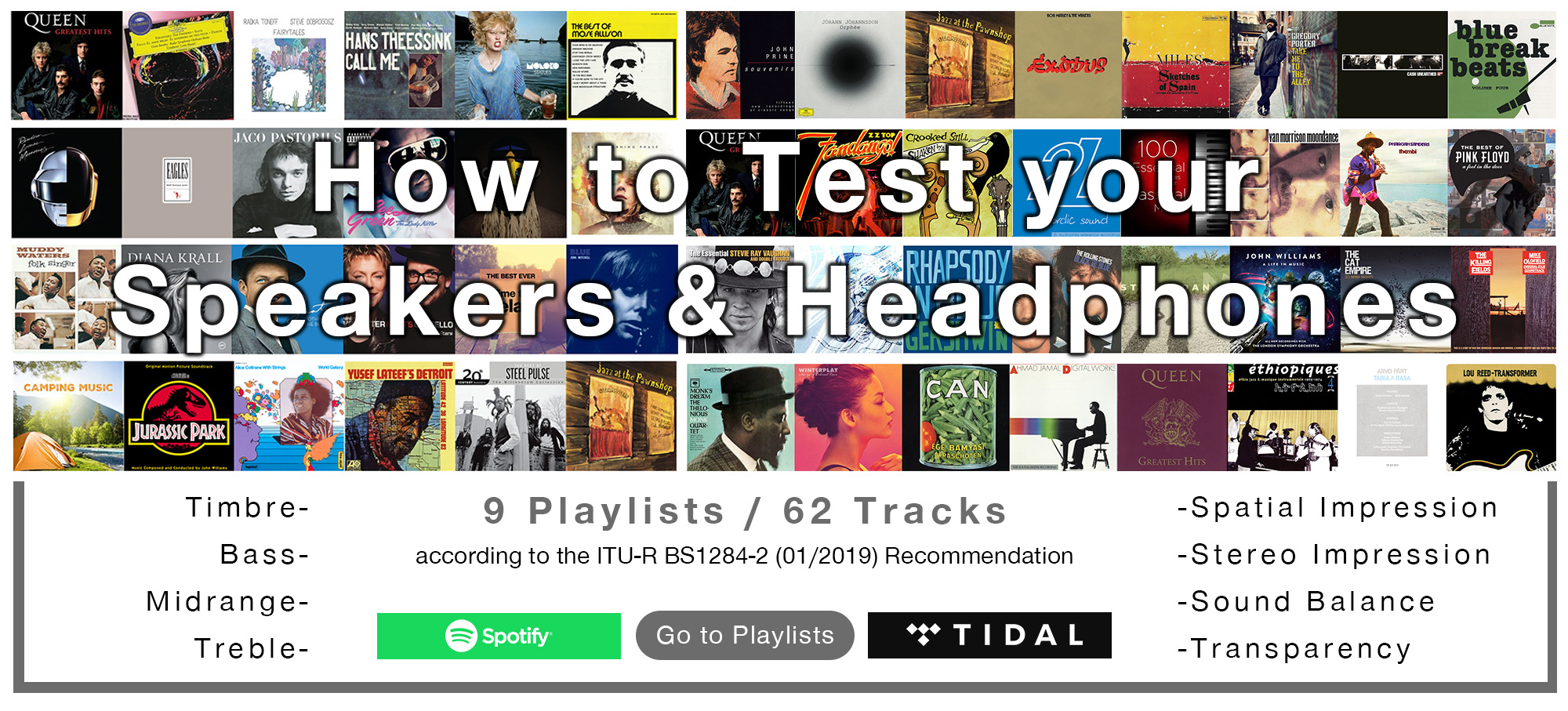 Test your headphones/speakers playlists